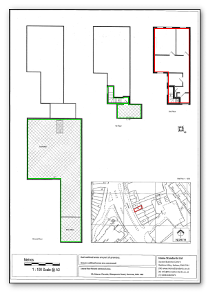 Land registry compliant Lease Plans as prepared according to Land Registry Rules 2003. 